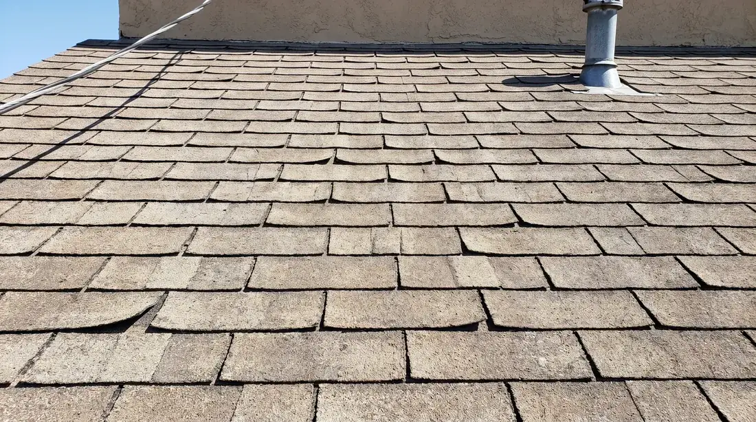 Metal roof replacement — before