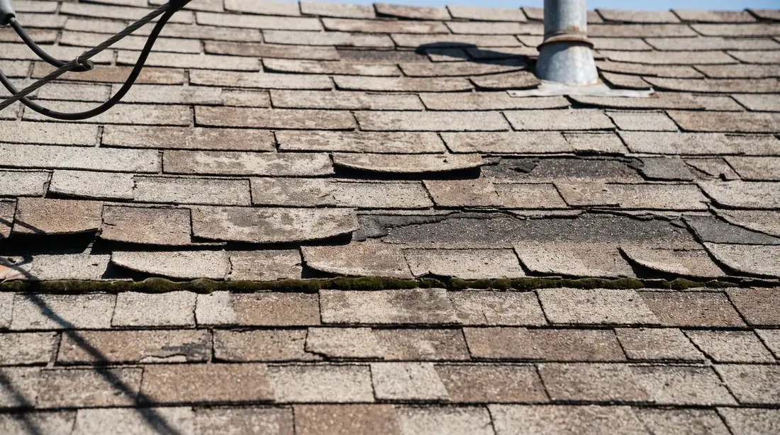 Shingle roof replacement — before